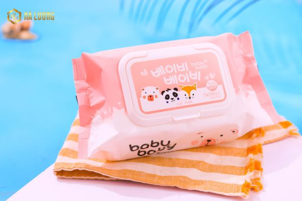 Khăn giấy ướt Baby Baby hồng Daily Hàn Quốc