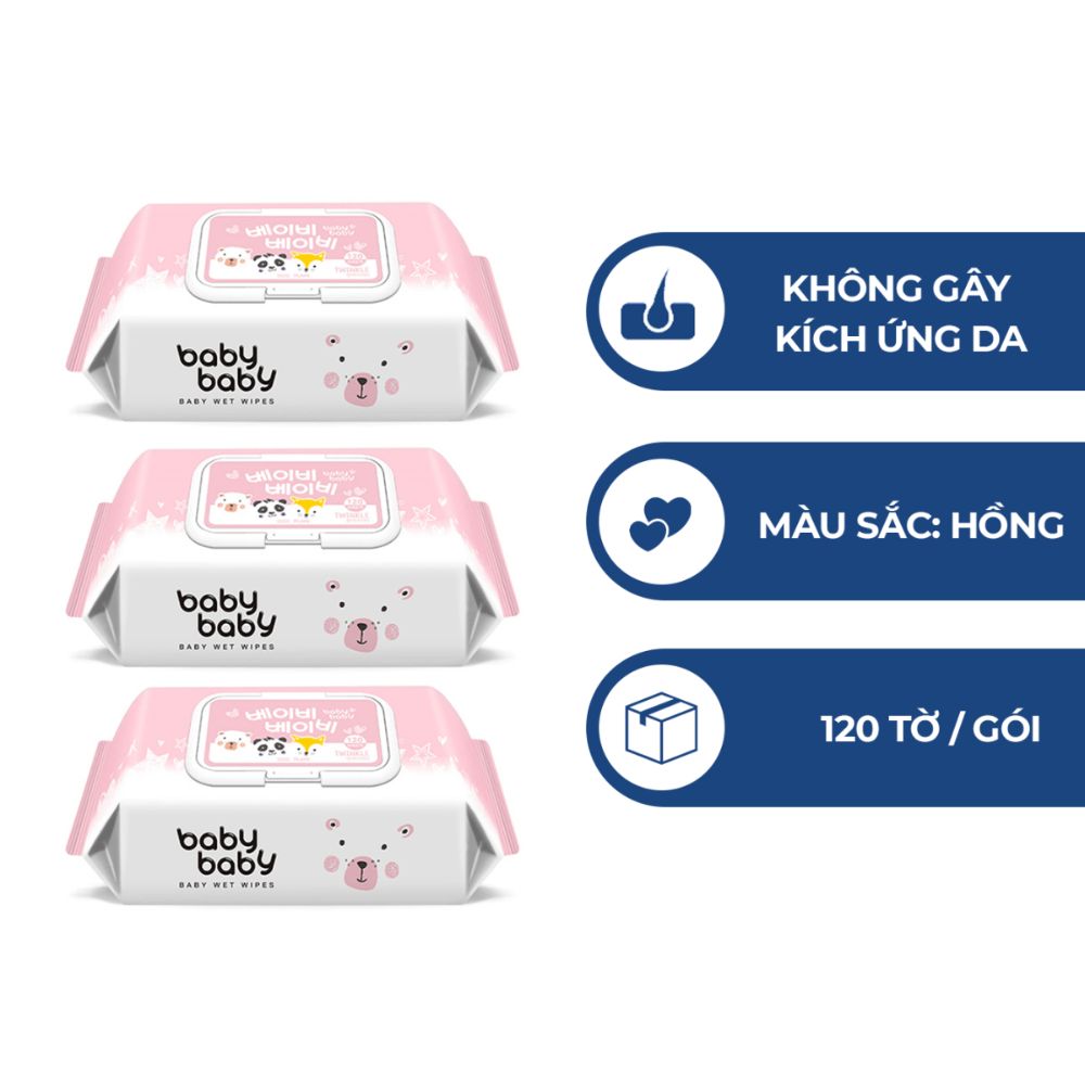 khan-giay-uot-baby-baby-hong-daily-2 Khăn giấy ướt Baby Baby hồng Daily Hàn Quốc