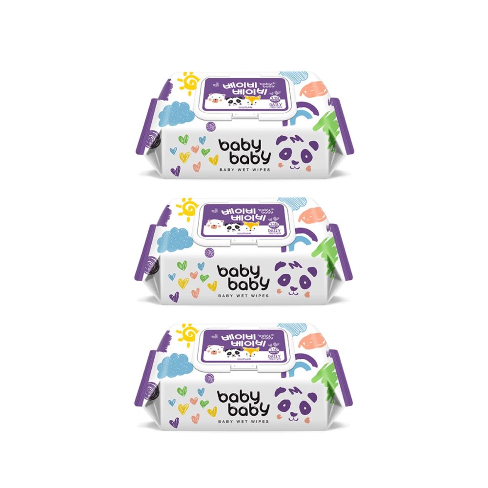Khăn giấy ướt Baby Baby tím Daily Hàn Quốc