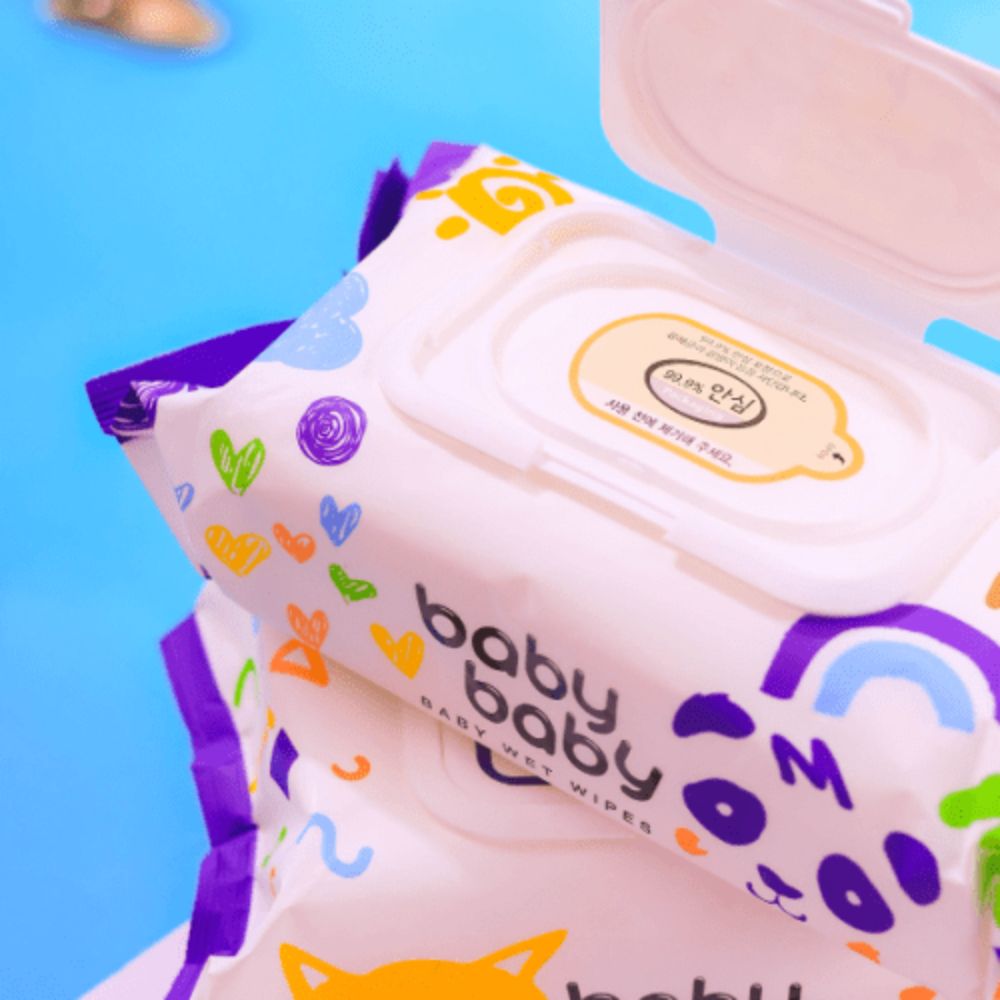 Khăn giấy ướt Baby Baby tím Daily gói 110 tờ