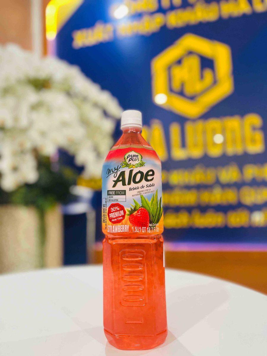 Nước nha đam Aloe vị dâu 1,5l