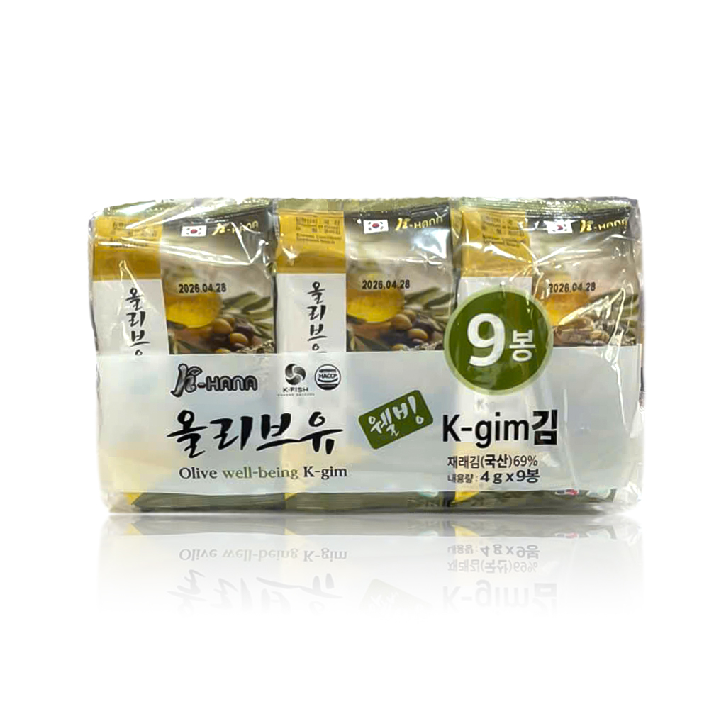 Thông tin sản phẩm rong biển K-gim 4gr lốc 9 gói