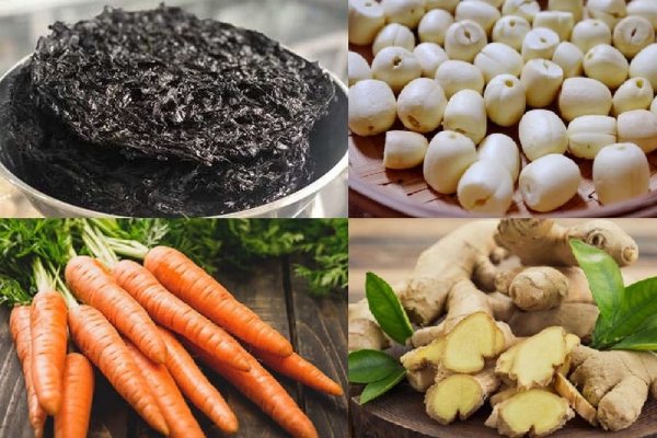Nguyên liệu chuẩn bị cho món canh rong biển chay không tanh